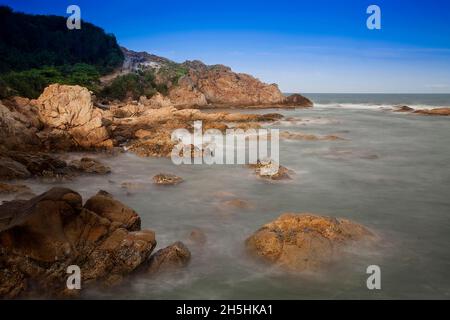 Reef at Ganh dia, Tuy Hoa, Provincia di Phu Yen, Vietnam Foto Stock