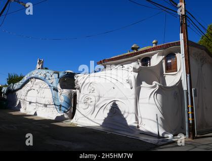 Beverly Hills, California, Stati Uniti 12 settembre 2021 Una visione generale dell'atmosfera o'Neill casa/casa dove il film senza fiato e Beverly Hills 90210 girato a 507 N. Rodeo Drive il 12 settembre 2021 a Beverly Hills, California, Stati Uniti. Foto di Barry King/Alamy Stock Foto Foto Stock
