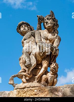 Statue Monster, Villa Palagonia, Bagheria, Sicilia, Italia Foto Stock