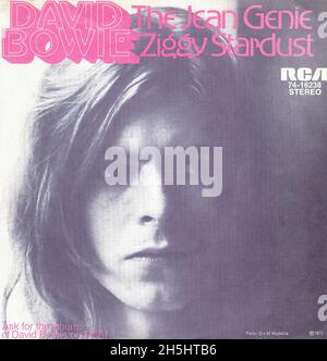 Copertina singola vintage - 1973- David Bowie - Ziggy Stardust - D-UK Foto Stock