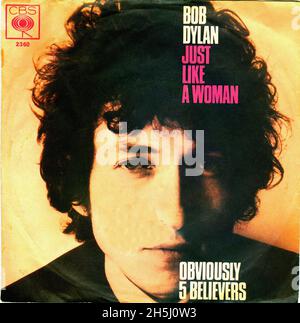 Copertina singola vintage - Dylan, Bob - Just Like A Woman - D - 1966 Foto Stock
