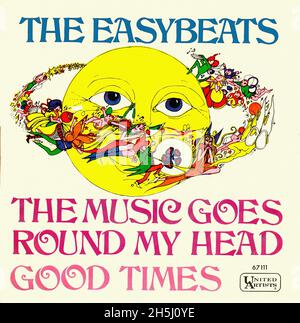 Copertina singola vintage - Easybeats, The - The Music Goes Round My Head - D - 1967 Foto Stock