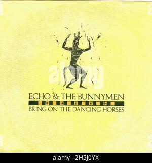 Copertina del singolo disco vintage - Echo & The Bunnymen - 5 - portare i cavalli danzanti - D - 1985 02 Foto Stock