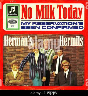 Copertina singola vintage - Herman's Hermits - No Milk Today - D - 1966 Foto Stock