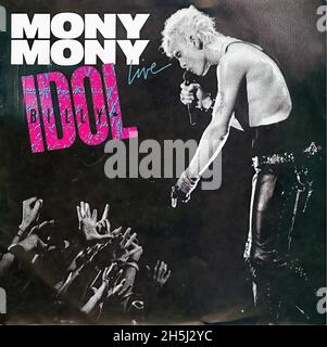 Copertina singola vintage - Idol, Billy - Mony Mony - Live - D - 1987 02 Foto Stock