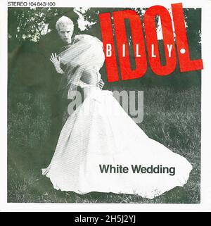 Copertina singola vintage - Idol, Billy - Nozze bianche - D - 1982 02 Foto Stock