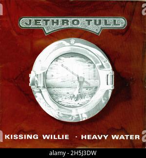 Copertina singola vintage - Jethro Tull - Kissing Willie - D - 1989 Foto Stock