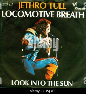 Copertina monoposto vintage - Jethro Tull - locomotiva Breath - D - 1976 Release Foto Stock