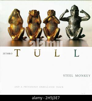 Copertina singola vintage - Jethro Tull - Steel Monkey - UK - 1987 Foto Stock