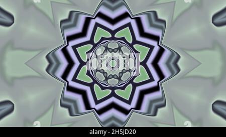 Ornamento geometrico surreale 4K UHD illustrazione 3D Foto Stock