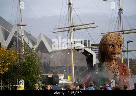 TEMPESTA meccanica visiva a govan 10/11/21 cop26 Foto Stock