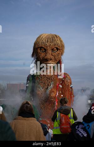 TEMPESTA meccanica visiva a govan 10/11/21 cop26 Foto Stock