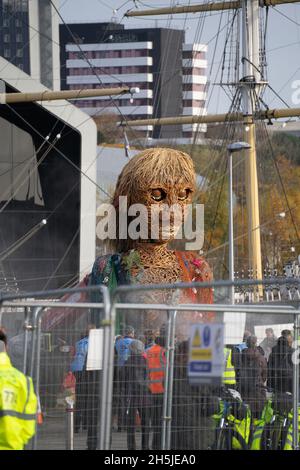 TEMPESTA meccanica visiva a govan 10/11/21 cop26 Foto Stock