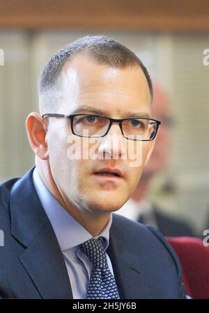 Kretinsky, proprietario di Sparta Praha, è diventato co-proprietario del club di calcio britannico West Ham United. Le sue partecipazioni del 1890 comprarono il 27% delle sue azioni, il 10 novembre 2021. +++FILE PHOTO+++ i deputati della città di Plzen hanno approvato la fusione del produttore di calore Plzenska teplarenska, interamente di proprietà di Plzen, con Plzenska energetika del gruppo DI EPH del miliardario Daniel Kretinsky (foto) il cui gruppo guadagnerà il 35% nella società, il vice sindaco di Plzen Pavel Sindelar ha detto oggi ai deputati, Il 24 maggio 2018. Il palo rimanente rimarrà nelle mani della città. La nuova società sarà istituita il prossimo anno a gennaio. E Foto Stock