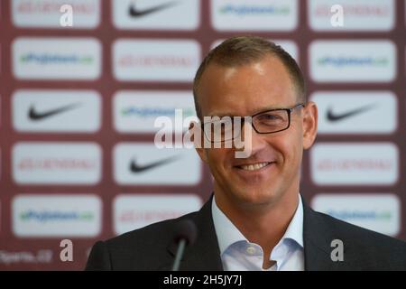 Kretinsky, proprietario di Sparta Praha, è diventato co-proprietario del club di calcio britannico West Ham United. Le sue partecipazioni del 1890 comprarono il 27% delle sue azioni, Novembe Foto Stock