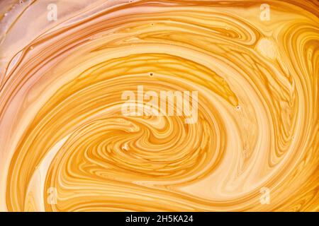 Disegni di swirl in una lattina di vernice, Sudbury grande, Ontario, Canada Foto Stock