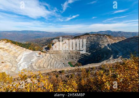 miniera di rame di superficie a rosia poieni, romania, contea di alba Foto Stock