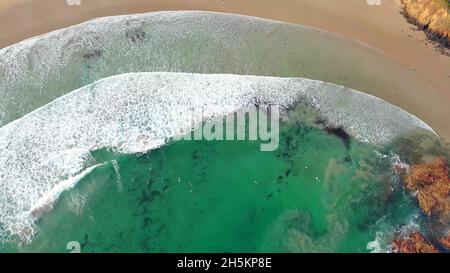 Vista aerea di una spiaggia in Australia Foto Stock