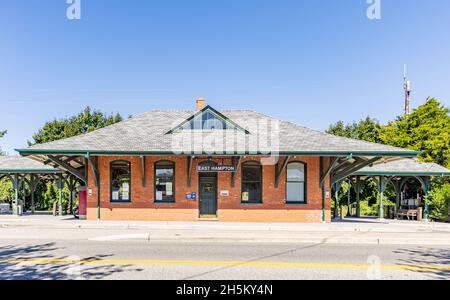 East Hampton, stazione ferroviaria Foto Stock