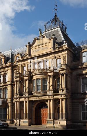 L'edificio Crown Office, ex Heriot Watt University (1886), Chambers Street, Edimburgo, Scozia, Regno Unito. Foto Stock