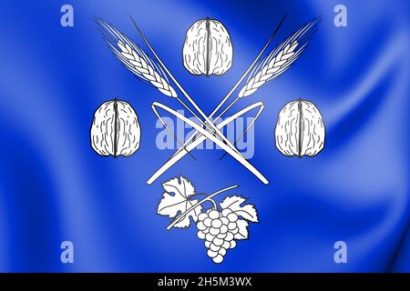 3D Noisy-le-sec stemma, Francia. Illustrazione 3D. Foto Stock