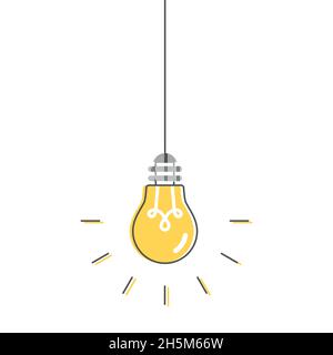 Lampada sospesa. Illustrazione vettoriale, design piatto Illustrazione Vettoriale