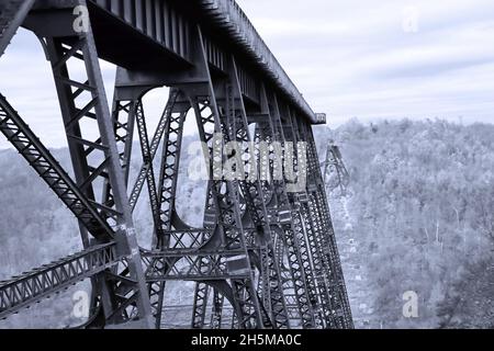 Ponte sopraelevato Kinzua in Pennsylvania. Foto Stock