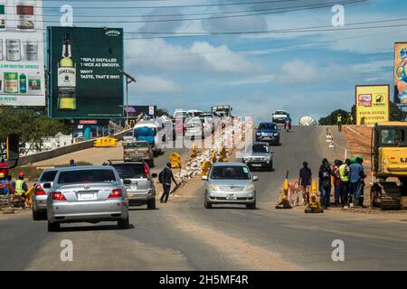 La Great East Road. Lusaka, Zambia Foto Stock