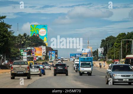 La Great East Road. Lusaka, Zambia Foto Stock
