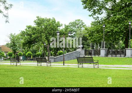 Panorama del bellissimo parco cittadino Foto Stock