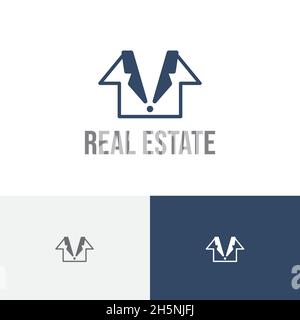 Casa Real Estate Realty Investment Business Office Logo Illustrazione Vettoriale