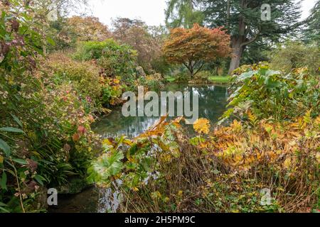 Giardini Sezincote in autunno Foto Stock