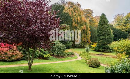 Giardini Sezincote in autunno Foto Stock