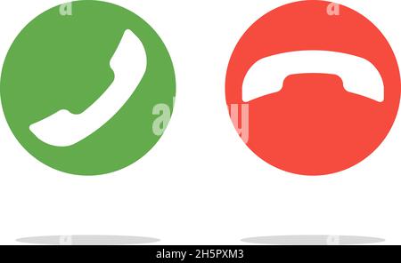 set di due icone colorate del ricevitore, illustrazione vettoriale Illustrazione Vettoriale