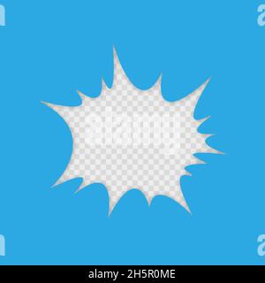 esplosione, fumetto con sfondo trasparente, illustrazione vettoriale Illustrazione Vettoriale