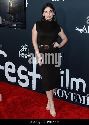 Hollywood, Stati Uniti. 10 novembre 2021. HOLLYWOOD, LOS ANGELES, CALIFORNIA, Stati Uniti d'America - NOVEMBRE 10: L'attrice Isabella Gomez arriva al AFI Fest 2021 - prima di gala di apertura del 'tick, tick…BOOM!' di Netflix Tenuto al TCL Chinese Theatre IMAX il 10 novembre 2021 a Hollywood, Los Angeles, California, Stati Uniti. (Foto di Xavier Collin/Image Press Agency/Sipa USA) Credit: Sipa USA/Alamy Live News Foto Stock