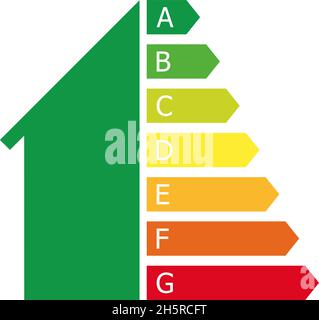 icona a colori a risparmio energetico in stile piatto, illustrazione vettoriale Illustrazione Vettoriale