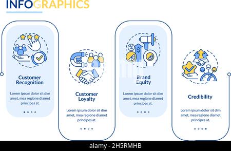 Modello infografico vettore di branding riuscito Illustrazione Vettoriale