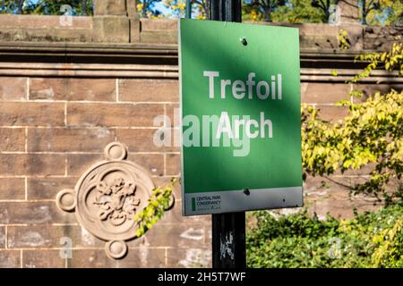 Arco di trifoglio in Central Park, NYC Foto Stock