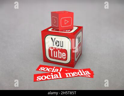 immagini di youtube, disegni di sfondo youtube Foto Stock