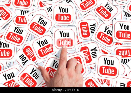 immagini di youtube, disegni di sfondo youtube Foto Stock