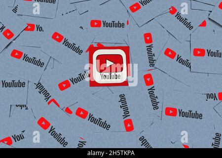 immagini di youtube, disegni di sfondo youtube Foto Stock