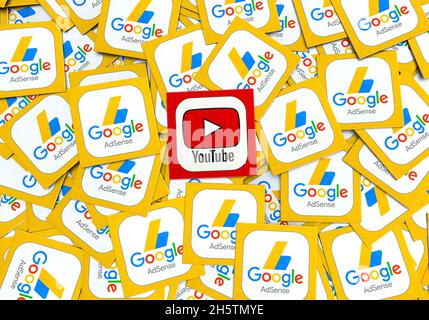 immagini di youtube, disegni di sfondo youtube Foto Stock