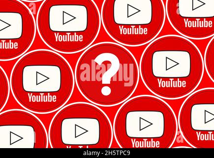 immagini di youtube, disegni di sfondo youtube Foto Stock
