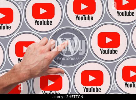 immagini di youtube, disegni di sfondo youtube Foto Stock