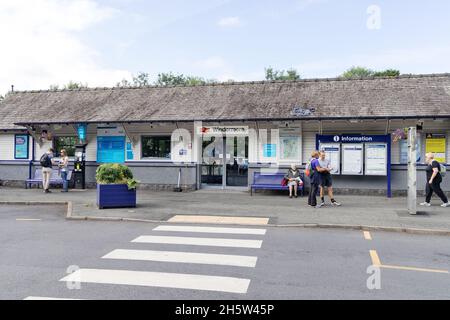 Stazione ferroviaria di Windermere, Windermere Lake District Cumbria UK Foto Stock