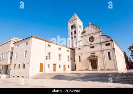 Benediktinski samostan sv Marija, Monastero di Santa Maria, Zeleni trg, Foro, centro storico, Zara, Croazia Foto Stock