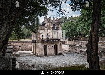 Bagno di Fasiladas in Gondar, Etiopia, Africa Foto Stock