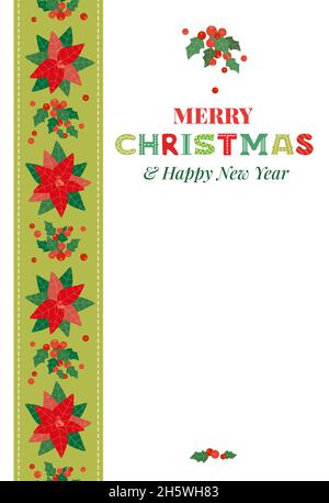 Merry Christmas greeting card template vettoriale Illustrazione Vettoriale