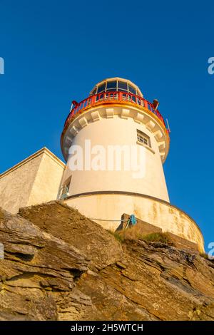 Wicklow Head Lighthouse, County Wicklow, Irlanda Foto Stock